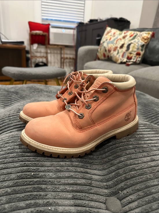 Timberland Shoes - Timberland Coral Leather Ankle Boots with Cream Collar